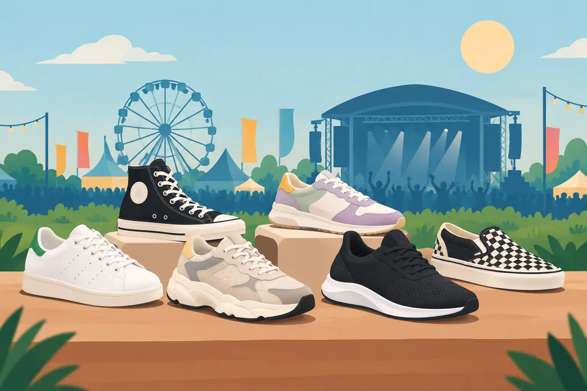 Beste sneakers voor festivaldagen: 6 keuzes